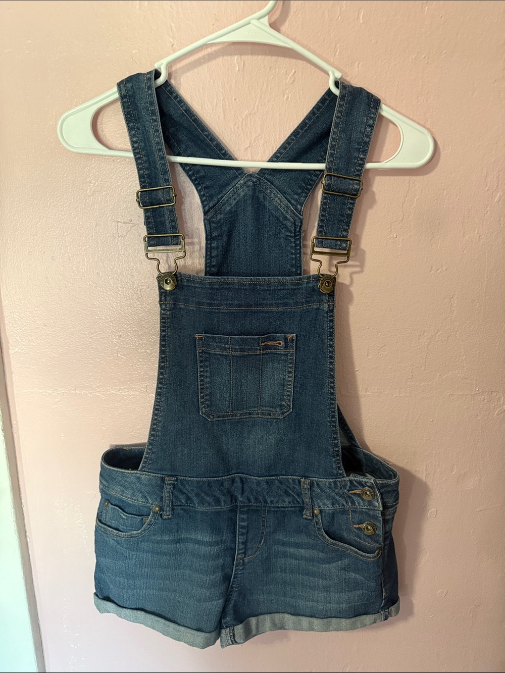 Blue Spice Denim Shortalls in Blue Wash Juniors size 1